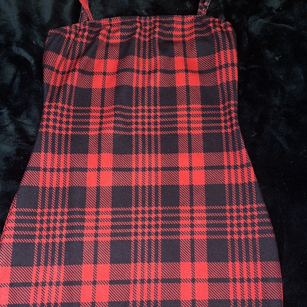 Plaid Tank Top Mini Dress
